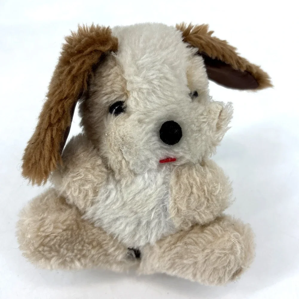 Vintage Gund 1976 Creation Plush Dog‎ Puppy Tan Brown Tongue Out Sits Animal 5